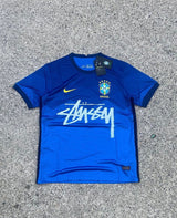 Stussy x Brazil Blue Limited Edition Football Shirt image 1