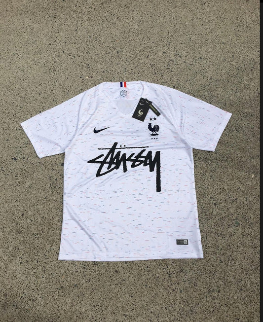 Stussy x France White Limited Edition Football Shirt image 1