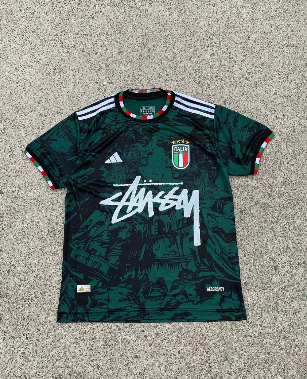 Stussy x Italy Azzuro Era Limited Edition Football Shirt image 1