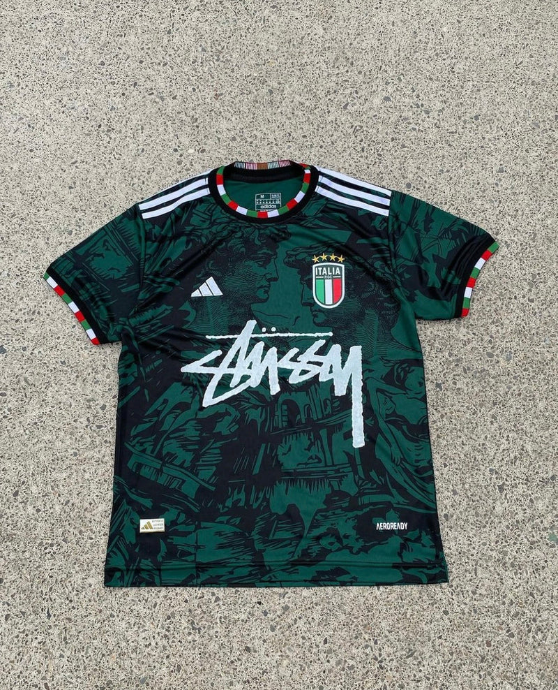 Stussy x Italy Azzuro Era Limited Edition Football Shirt image 1
