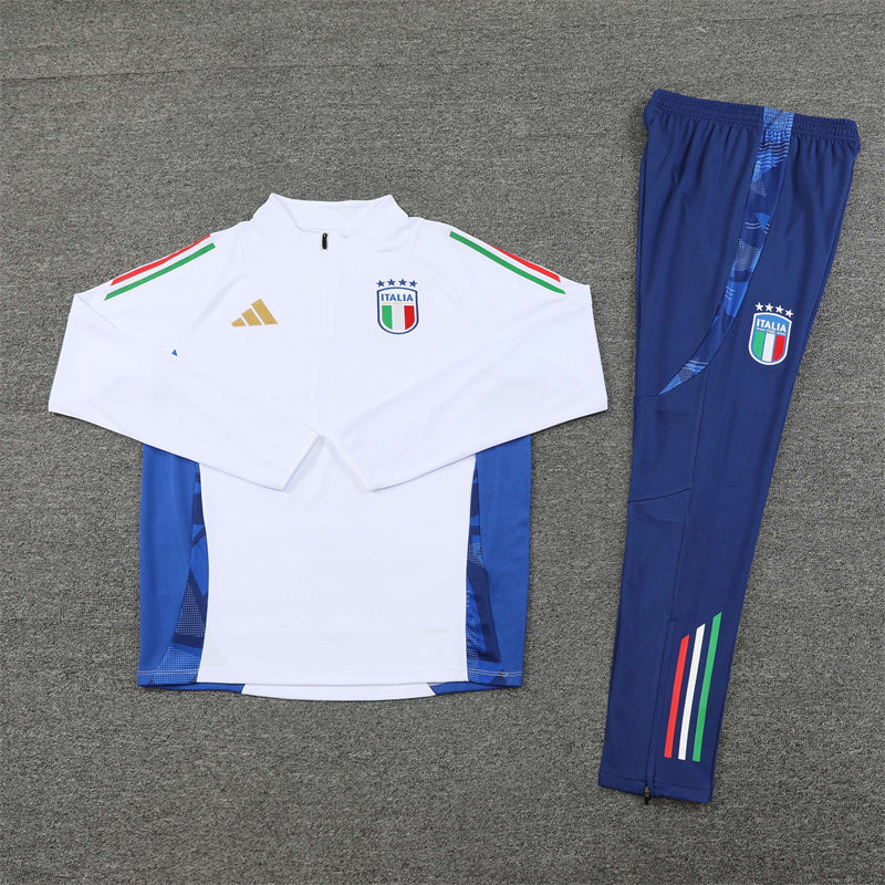 2024/2025 Italy Blue Half-Pull Tracksuit