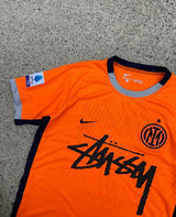 Stussy x Inter Milan Orange Limited Edition Football Shirt image 2