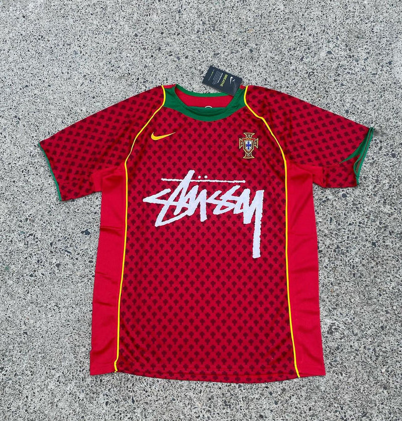 Stussy x Portugal Red Limited Edition Football Shirt image 1