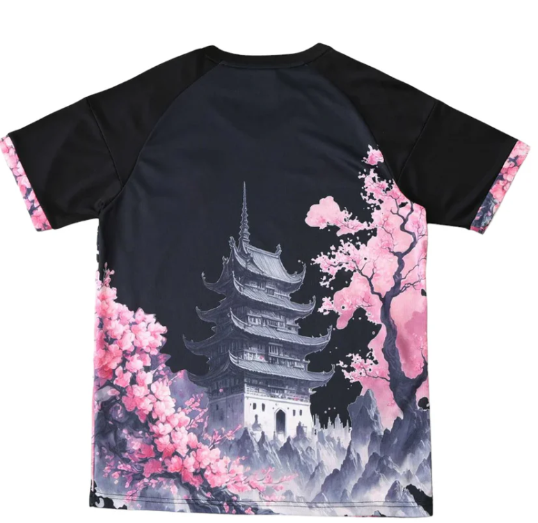 2023-24 Japan Pink "Sakura Osaka Dragon" Black Special Edition Fans Soccer Jersey (anime)