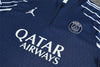 2025/2026 PSG Paris Saint-Germain Blue Half-Pull Tracksuit