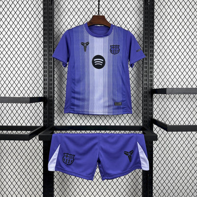 2025/2026 Kids Barcelona Purple Goalkeeper Football Kit image 1