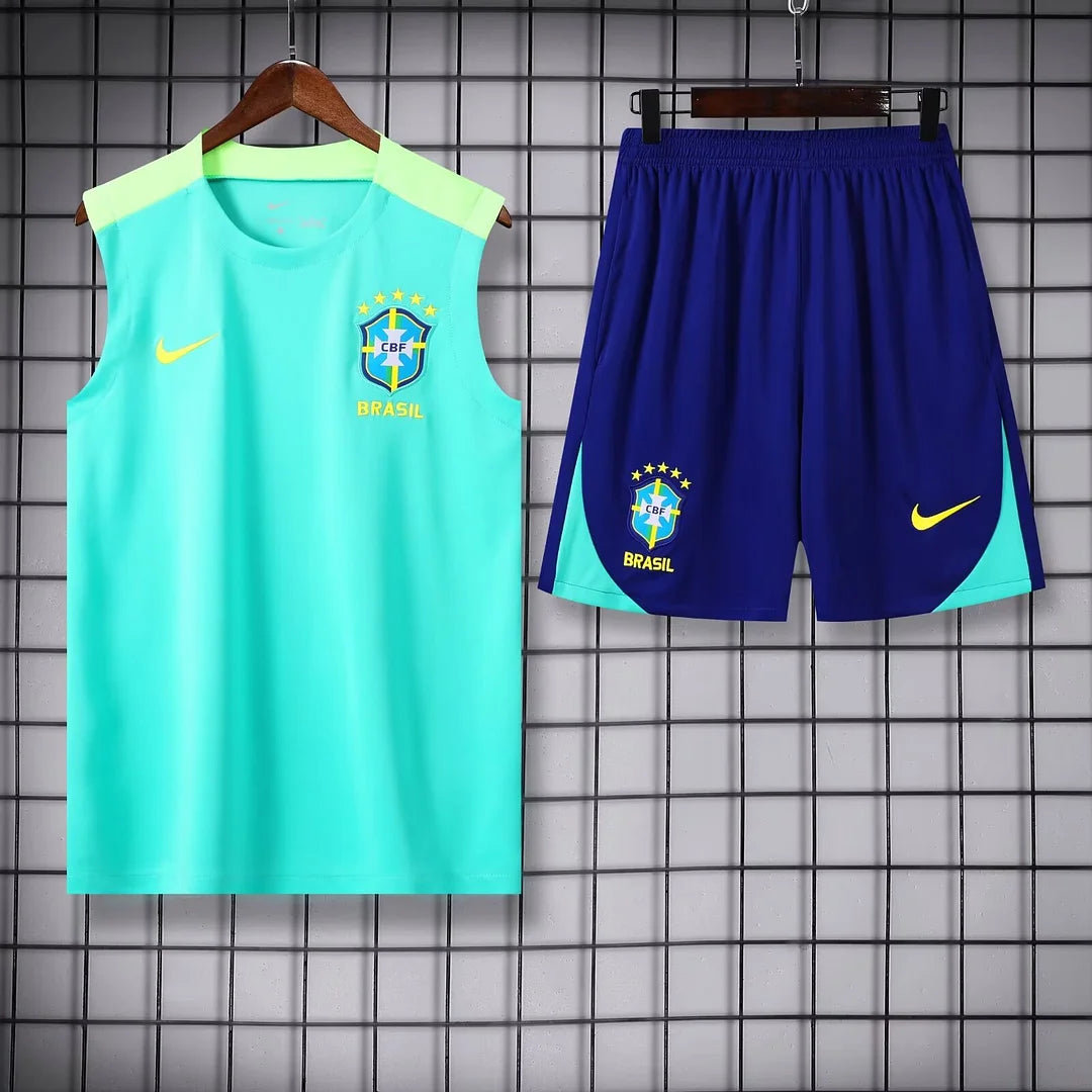 2024 Brazil Light Blue Pre-Match Training Set image 1