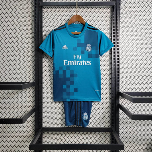2017/2018 Kids Real Madrid Third Retro Football Shirt image 1