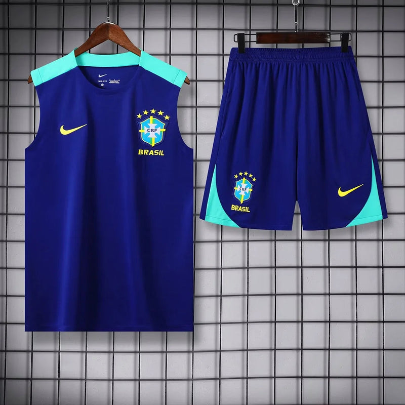 2024 Brazil Blue Pre-Match Training Set image 1