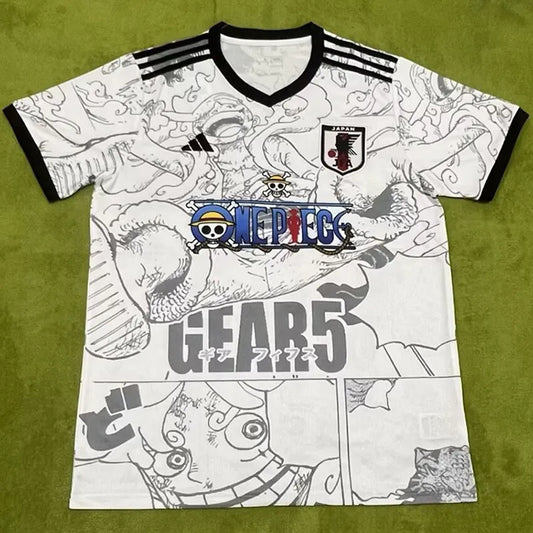 24-25 Japan White ONE PIECE LUFFY GEAR 5 Special Edition Fans Soccer Jersey (anime)