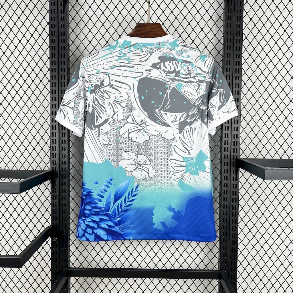 2025/2026 Brazil White Blue Parrot Special Edition Football Shirt image 2