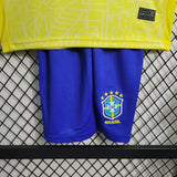 2024 Kids Brazil Home Football Shirt image 6