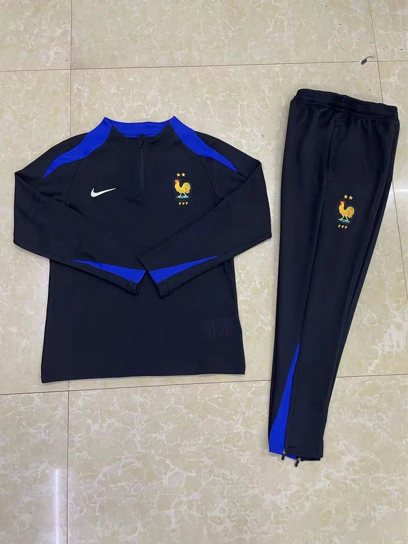 2024 France Half-Pull Tracksuit Black
