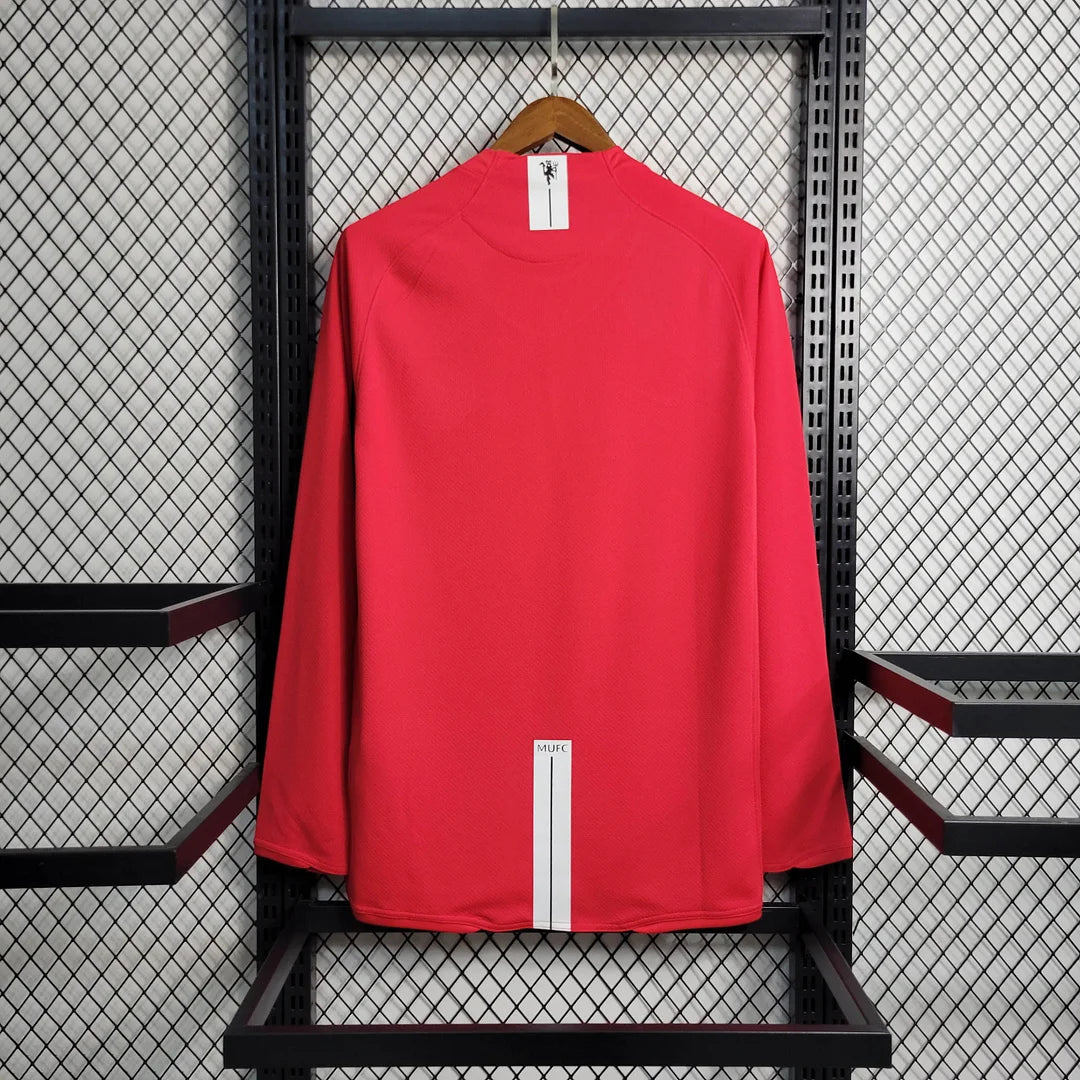 2007/2008 Manchester United Retro Long Sleeve Home Football Shirt
