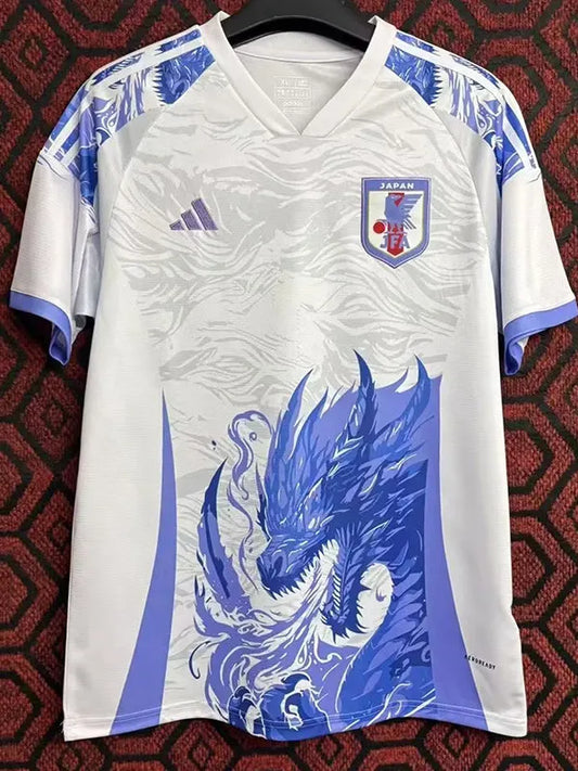 -25 Japan White Special Edition Fans Soccer Jersey (蓝龙) (Light Dragon)