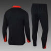 2024 Portugal Half-Pull Tracksuit Black and Red