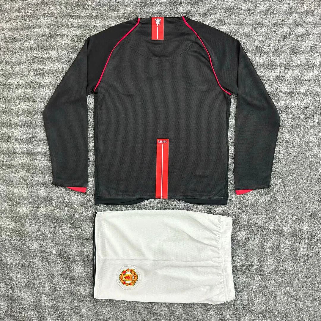 2007/2008 Manchester United Retro Long Sleeve Away Football Shirt - Kids