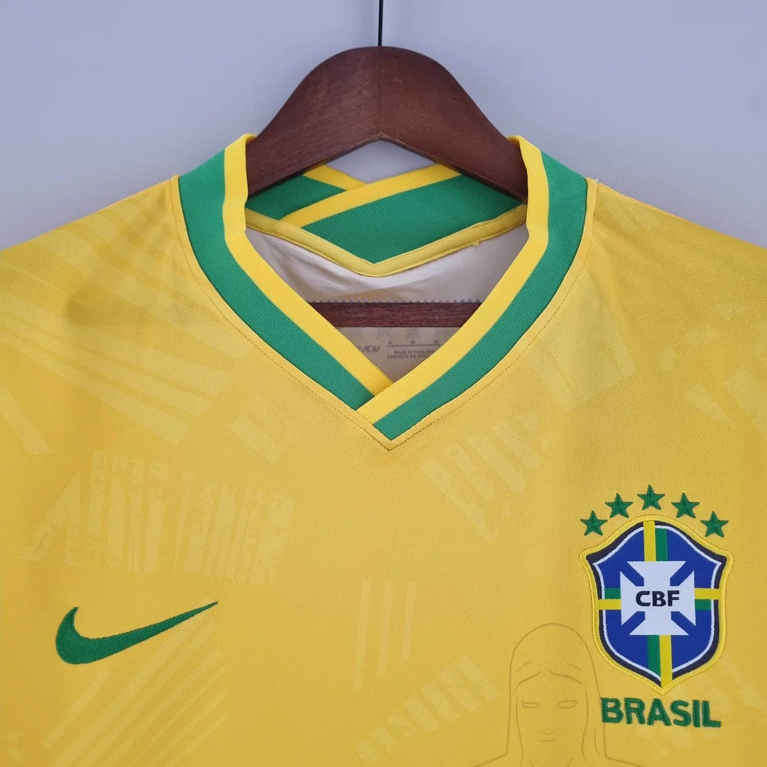 2022 Brazil Classic Yellow Football Shirt image 4
