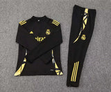 2024/2025 Real Madrid Half-Pull Tracksuit Black