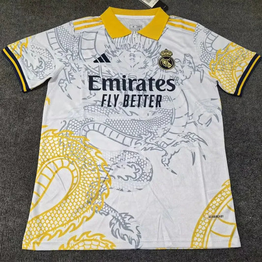 25-26 RMA Yellow White Dragons Polo Short Sleeve