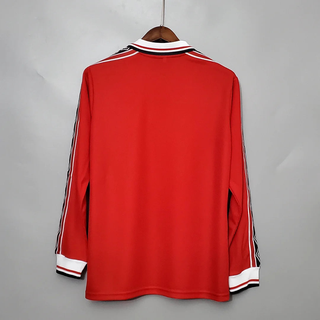 1998/1999 Manchester United Retro Long Sleeve Home Football Shirt