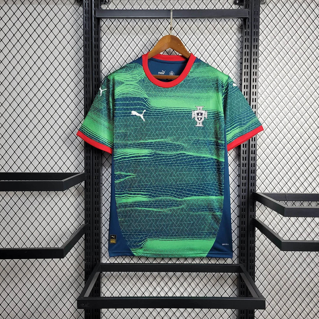 2025 Portugal Green Training Football Shirt image 1