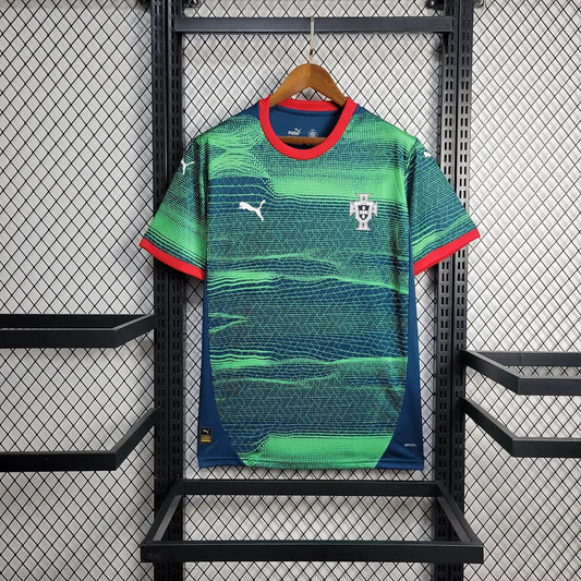 2025 Portugal Green Training Football Shirt image 1