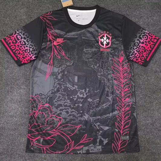 25-26 Brazil Black Red  Jesus Christ the Redeemer Special Edition Training shirts