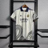 2022/2023 Real Madrid White Chinese Dragon Football Shirt image 1