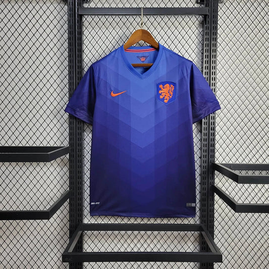 2014 Netherlands Away Retro Football Shirt image 1