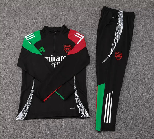 2024/2025 Arsenal Half-Pull Tracksuit Black