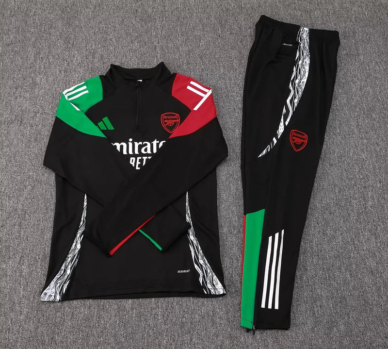 2024/2025 Arsenal Half-Pull Tracksuit Black