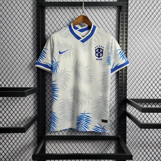 2022 Brazil Blue Beach Football Shirt image 1