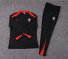2024 Portugal Half-Pull Tracksuit Black and Red