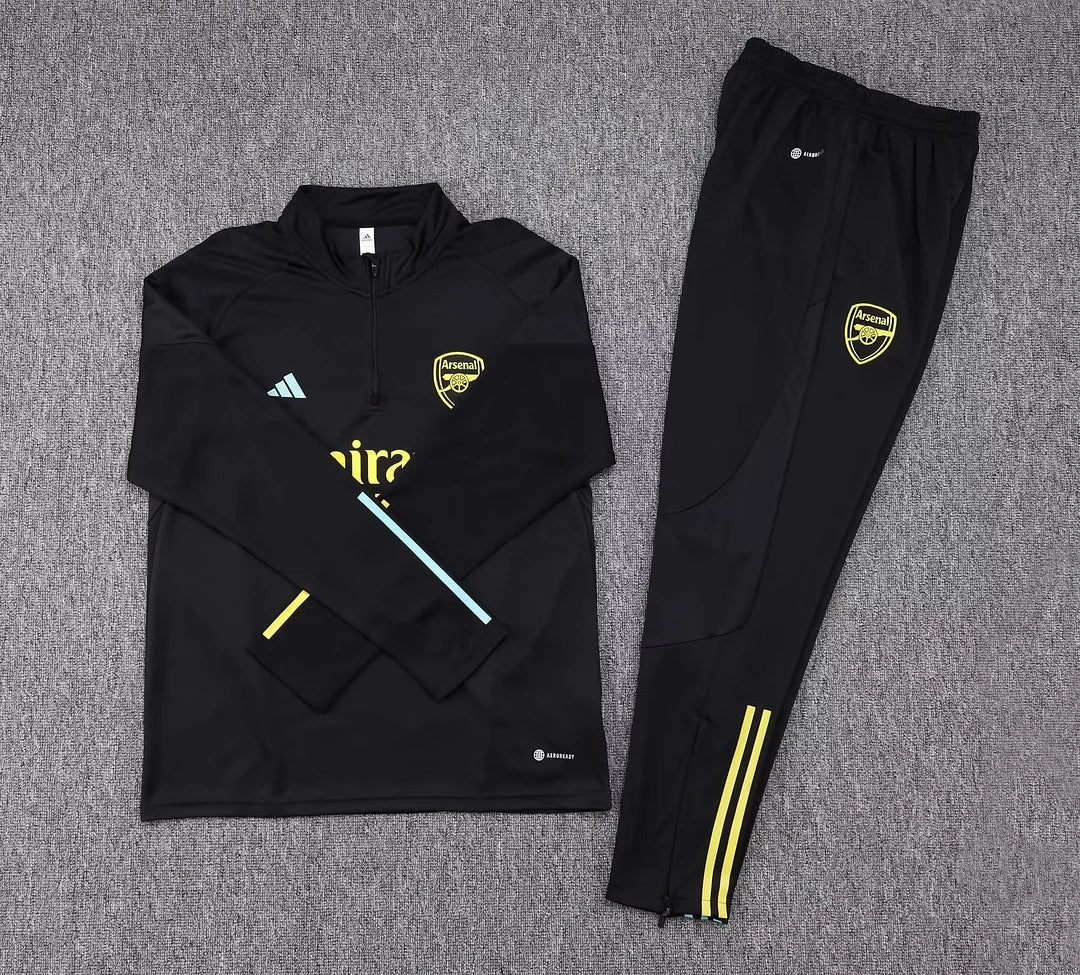 2023/2024 Arsenal Half-Pull Tracksuit Black
