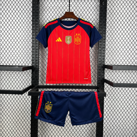 2026 2 Stars Spain Home World Cup Football Shirt Kids Size
