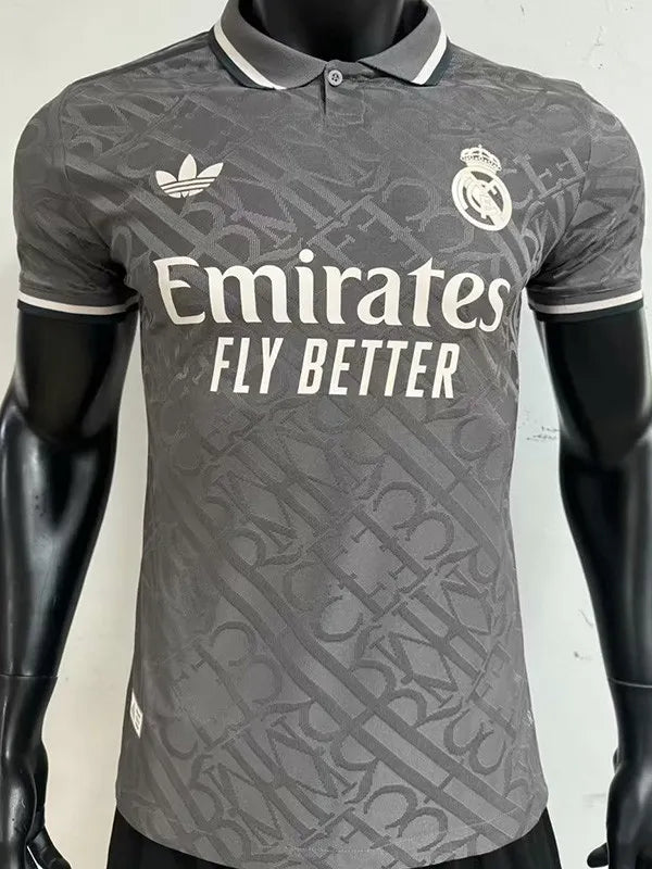 24-25 RMA Grey Third Player Version Soccer Jersey