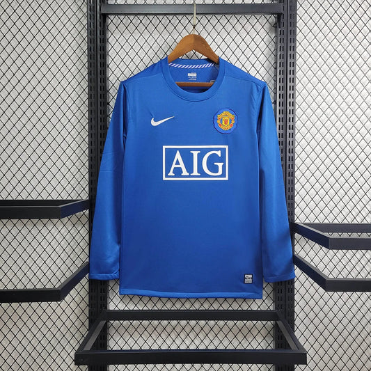 2007/2008 Manchester United Retro Long Sleeve Away Football Shirt