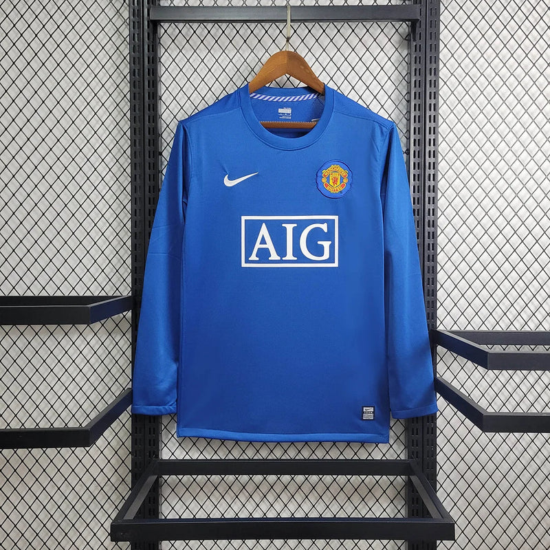 2007/2008 Manchester United Retro Long Sleeve Away Football Shirt