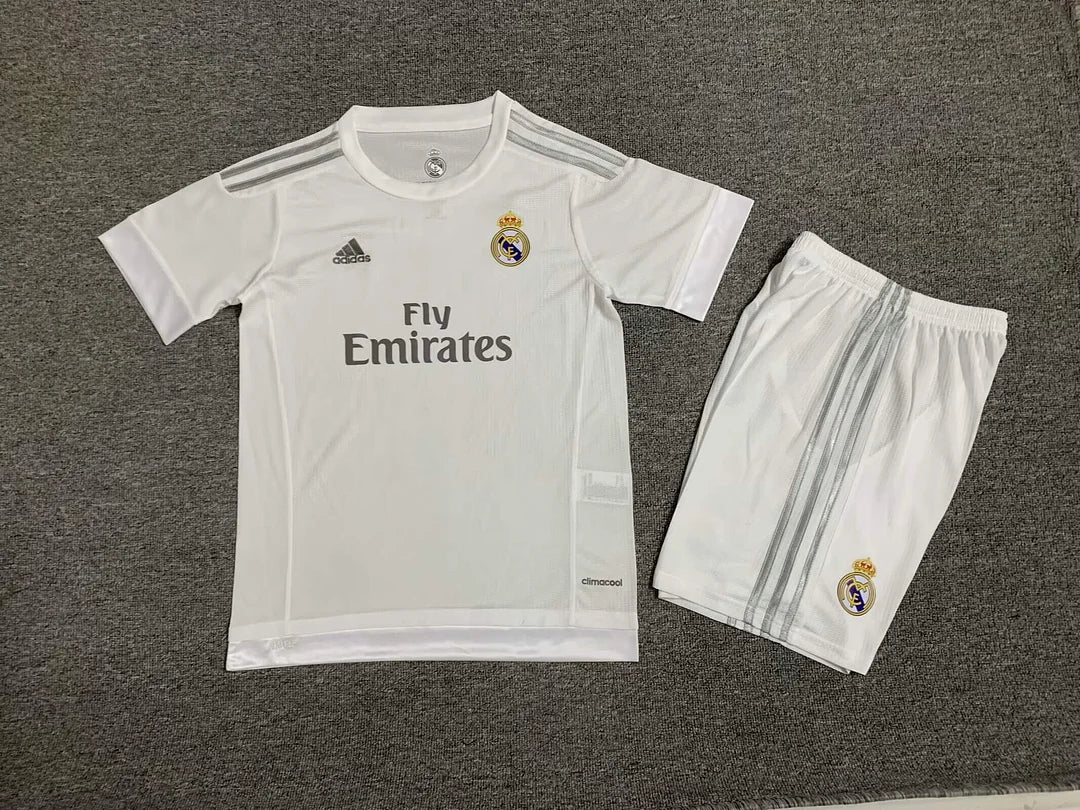 2015/2016 Kids Real Madrid Home Retro Football Shirt image 1