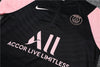 2021/2022 PSG Paris Saint-Germain Half-Pull Tracksuit Black Pink Sleeves