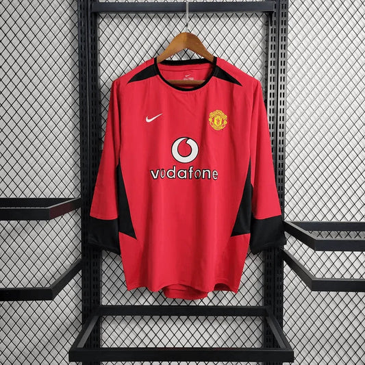 2002/2004 Manchester United Retro Long Sleeve Home Football Shirt