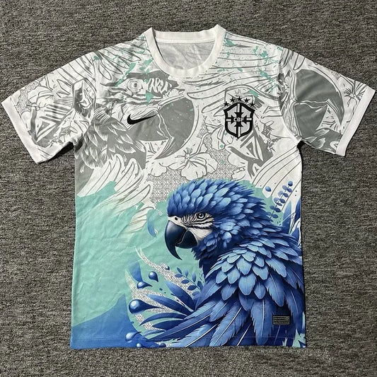 25-26 Brazil Special Edition Blue White Fans Soccer Jersey (Azure )