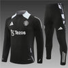 2024/2025 Manchester United Half-Pull Training Wear Black Football Shirt