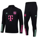 2023/2024 Bayern Munich Half-Pull Tracksuit Black