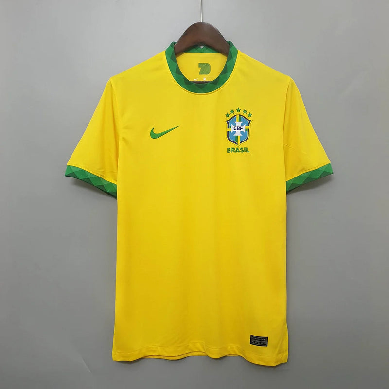 2020 Brazil Home Retro Football Shirt image 1