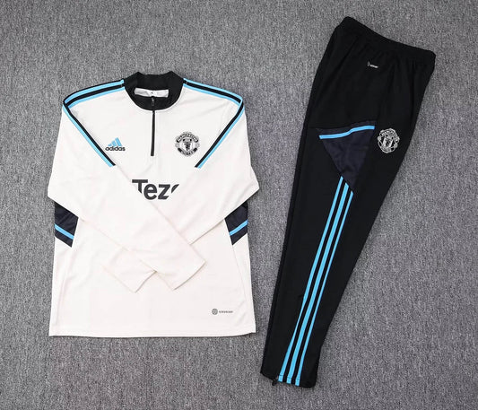 2023/2024 Manchester United Half-Pull Tracksuit White
