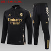 2024/2025 Real Madrid Half-Pull Tracksuit Black