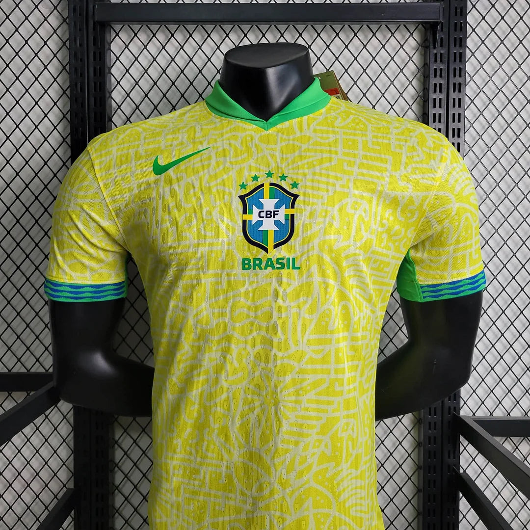 2024 Brazil Home Player Version Football Shirt image 3