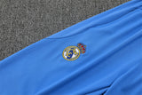 2025/2026 Real Madrid Half-Pull White and Blue Tracksuit